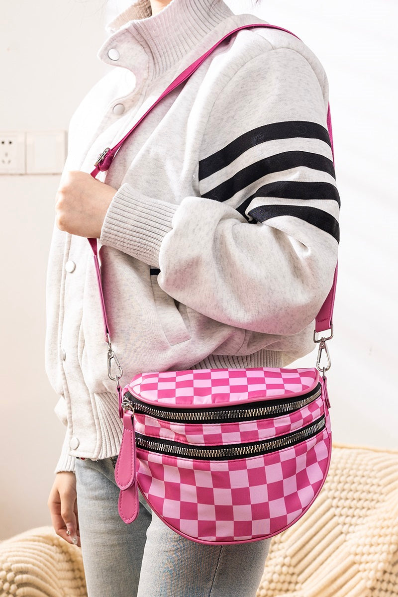 Zenana Checkered Bum Bag