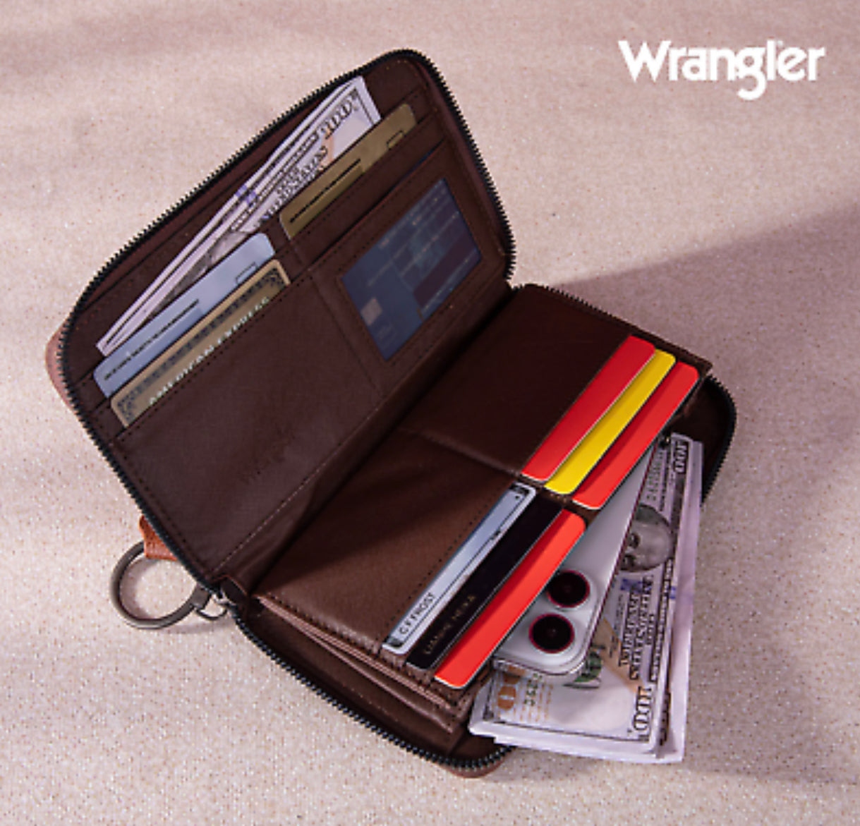 Wrangler Aztec Wallet Burgundy