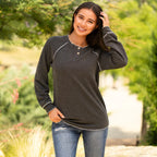 Knit Long Sleeve With Accent Buttons