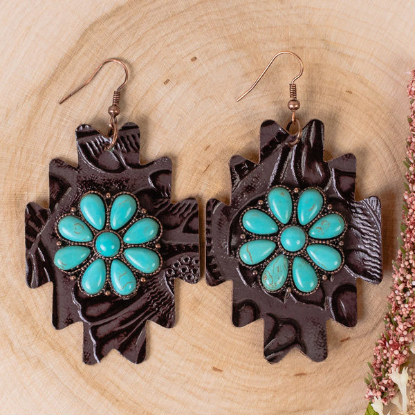 Two Stepping Tooled Western Earrings