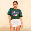 Mardi Gras Bubble Sequin Top