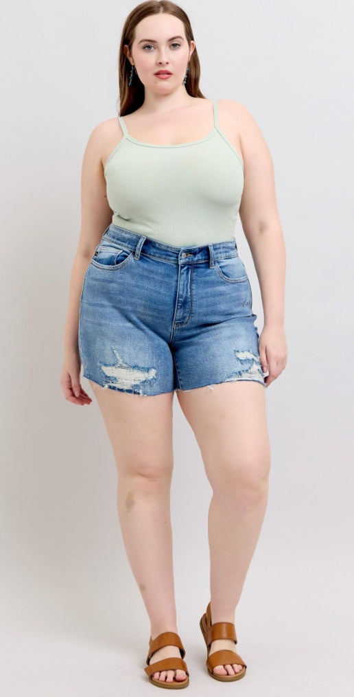 Judy Blue Distressed Denim Shorts