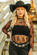 Lucky & Blessed Mesh Floral Top