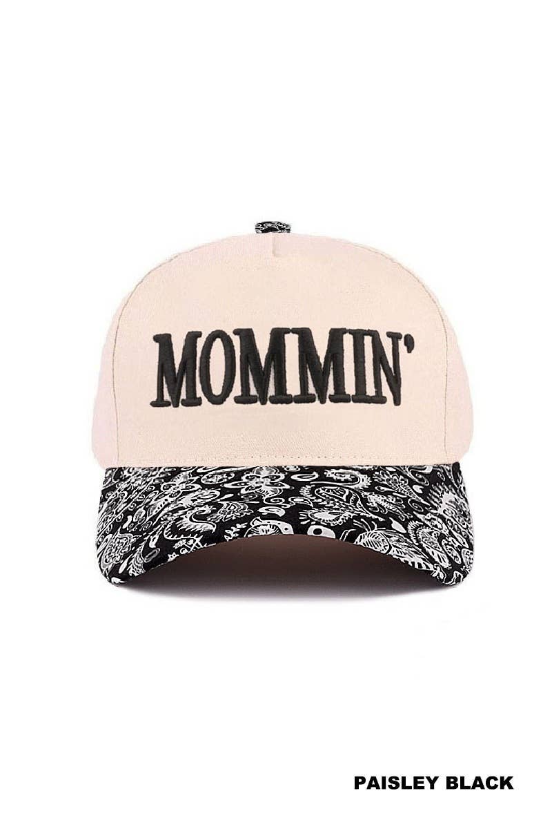 Mommin' Two Tone Canvas Cotton Cap