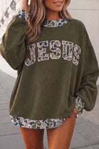 Western Mallard Duck Letter Mockneck Sweatshirt