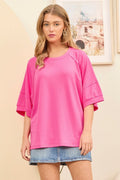 Pink ANDRÉE X MORGAN NICOLE Terry Oversized Top