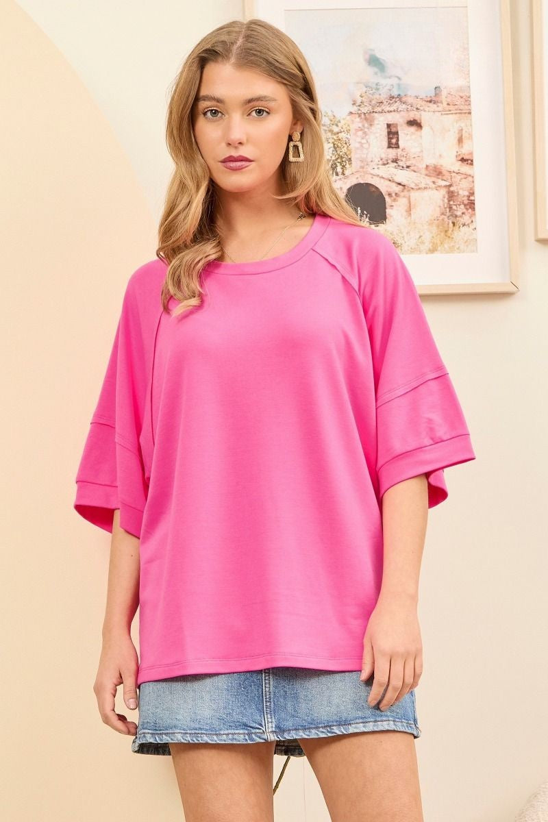 Pink ANDRÉE X MORGAN NICOLE Terry Oversized Top