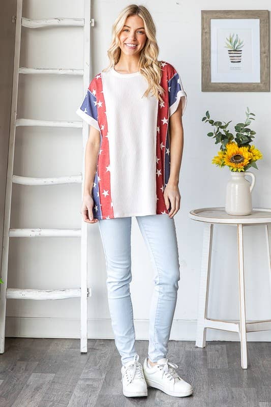 Stars Patriotic Top