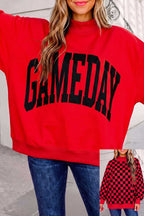 GAMEDAY Checkered Reversible Mockneck Sweatshirt | S-XL