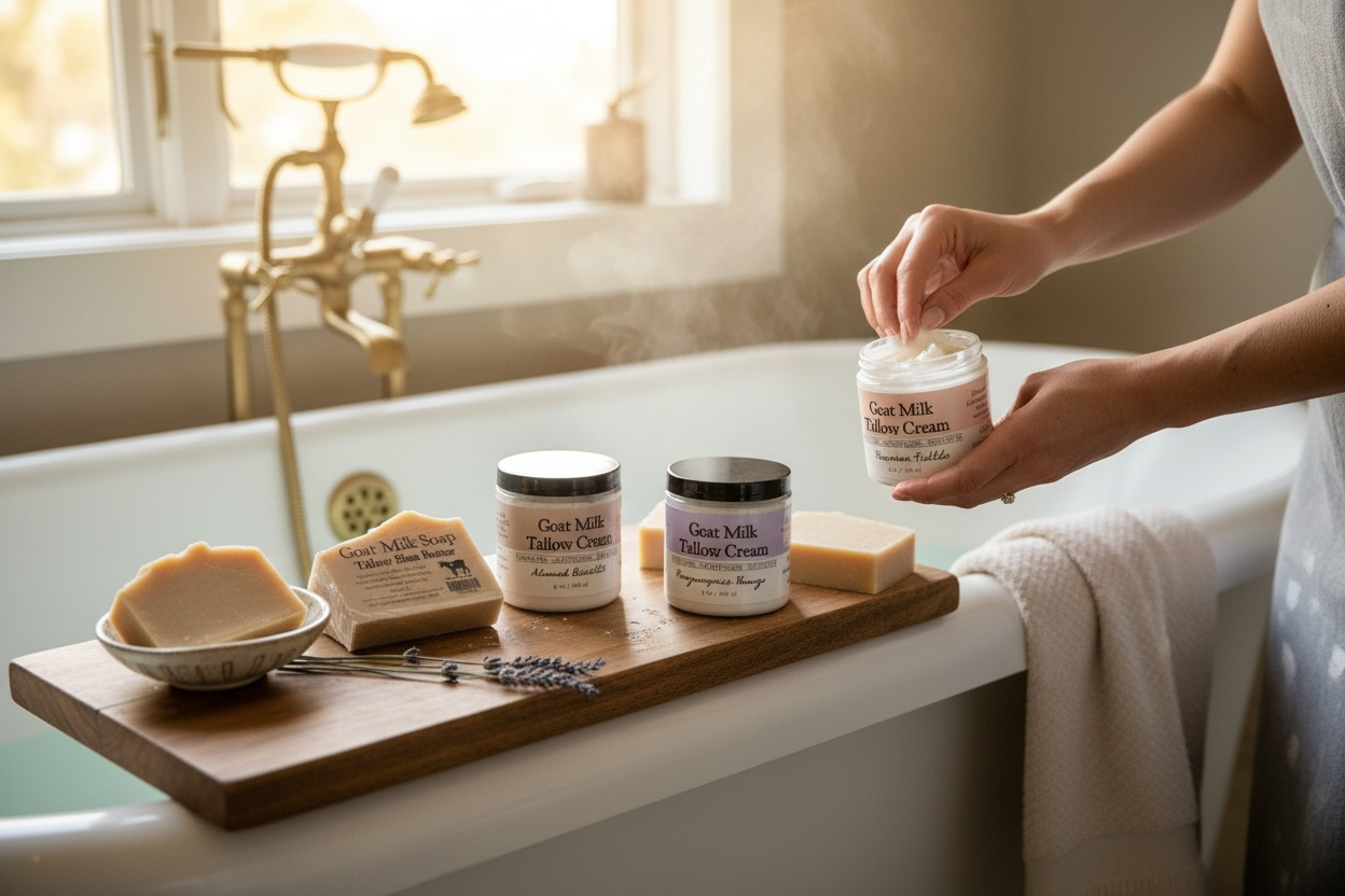 Goat Milk Tallow Cream - Lavender Fields