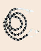 CHECKETBOARD BEADED PHONE CHARGING CABLE 4-IN-1
