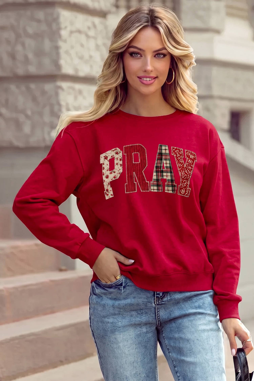 PRAY Embroidered Sweatshirt