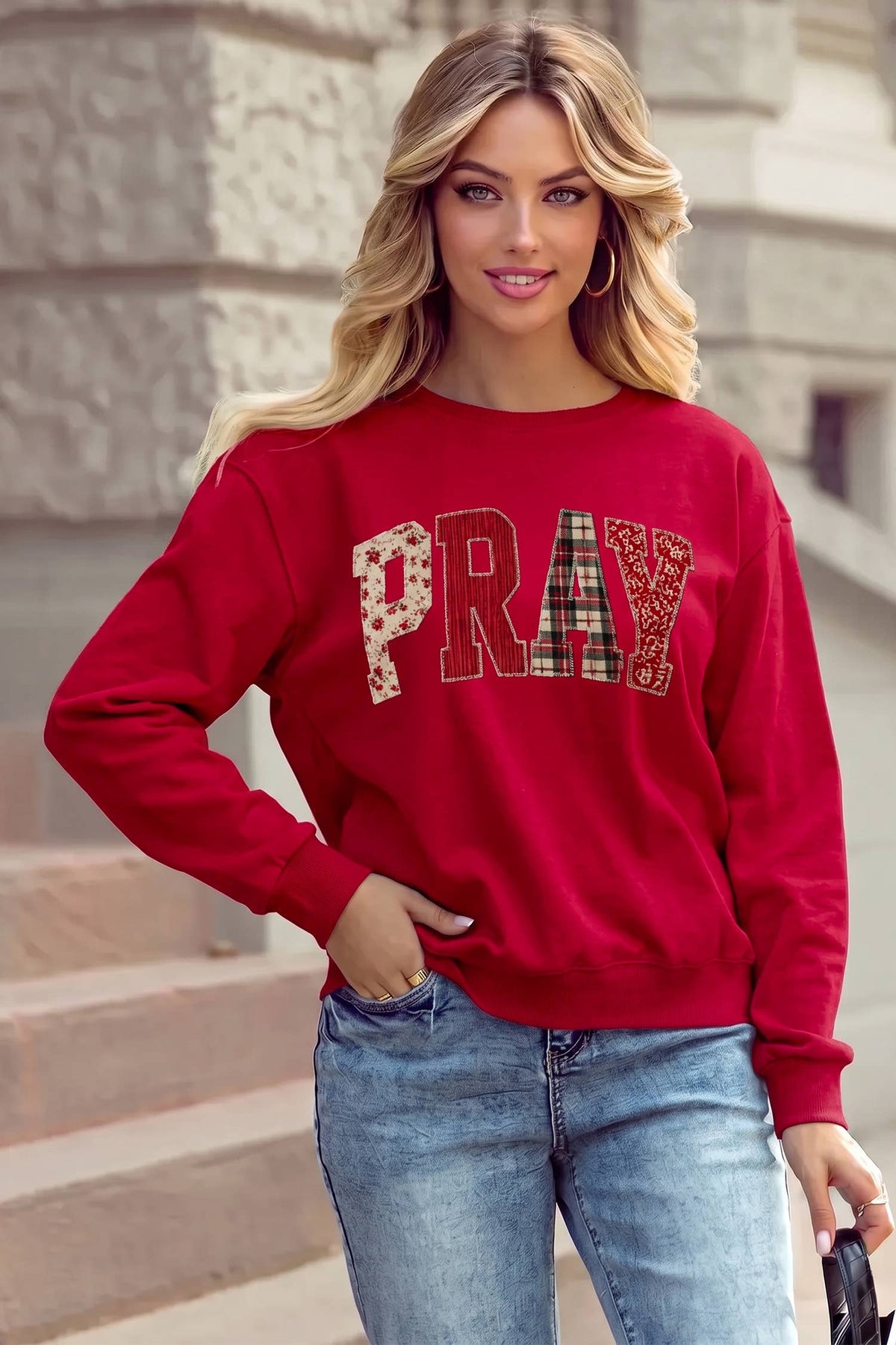 PRAY Embroidered Sweatshirt