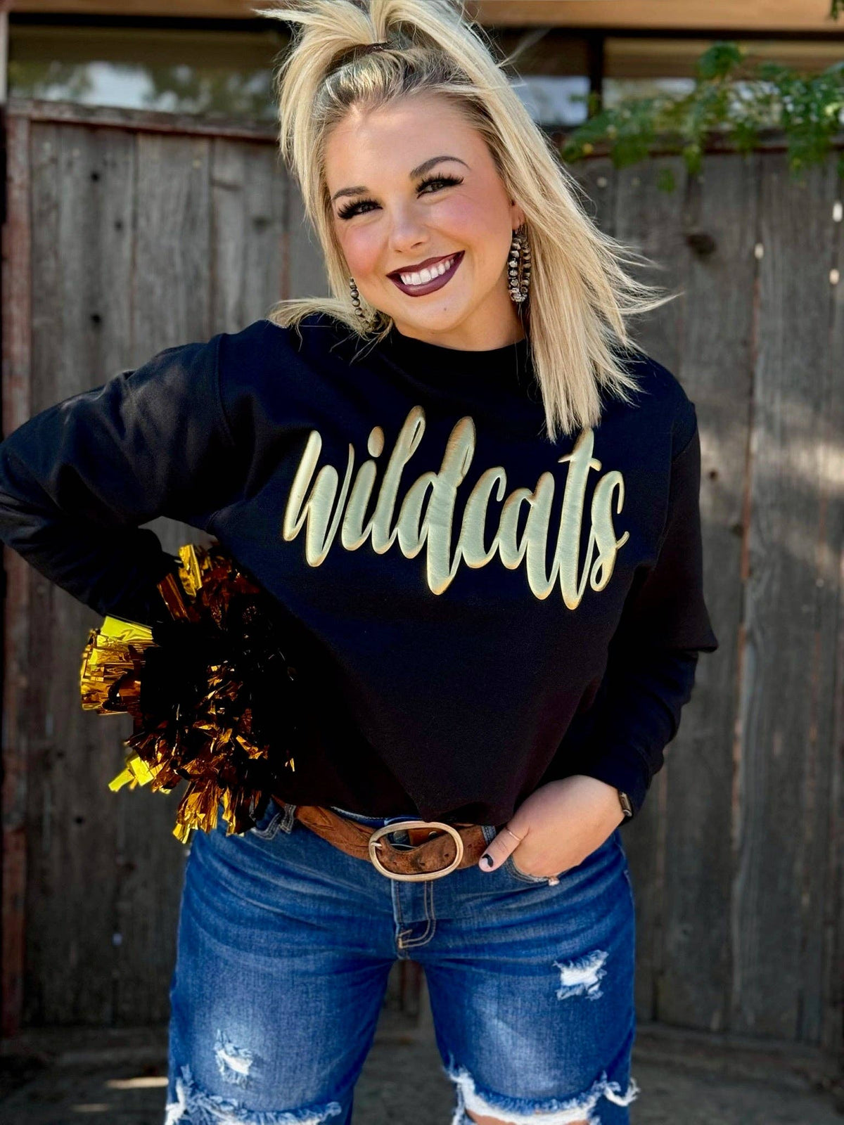 Gold Metallic Puff Custom Sweatshirt