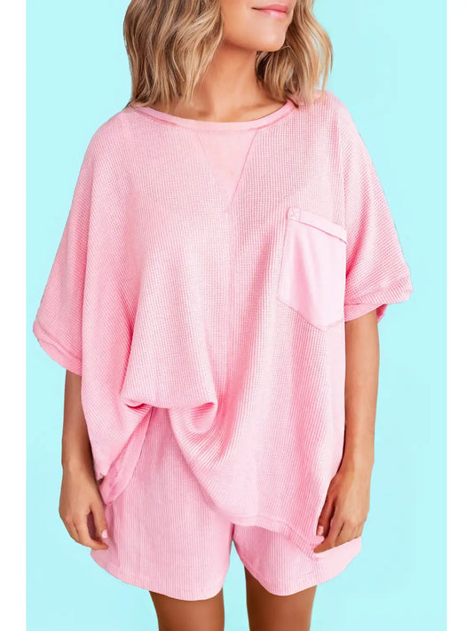 Waffle Knit Lounge Set