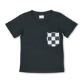 Black Checkered Boys Tee