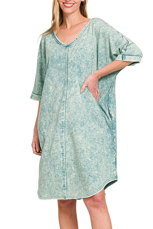 Zenana Mineral Wash Dress
