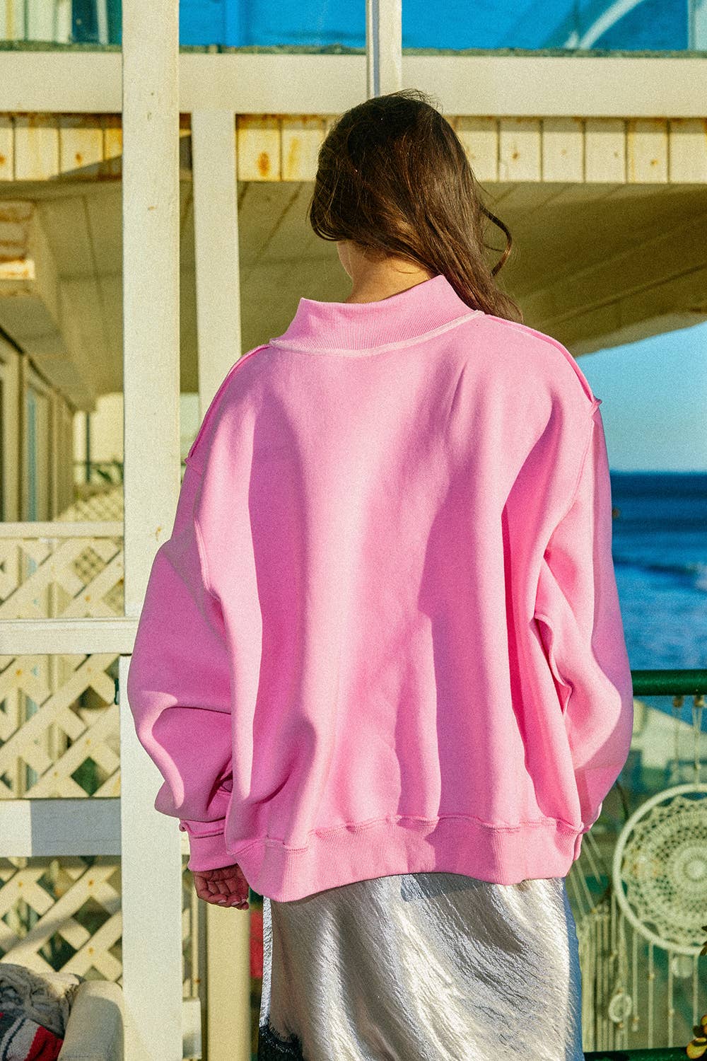 Camo Embroidered Mockneck Sweatshirt