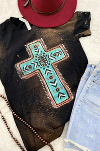 Turquoise Cross Bleached