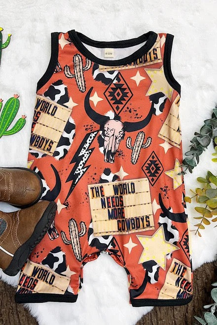 The World Needs More Cowboys Romper