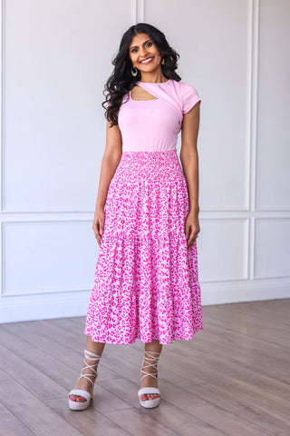 The Marilyn Skirt Pink Leopard