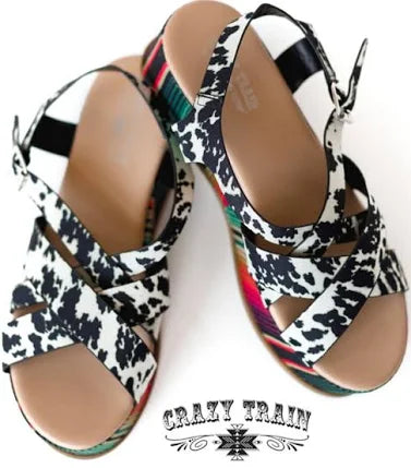 Crazy Train Cow Cute Wedge