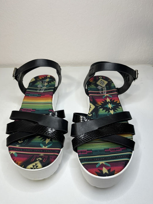 Crazy Train Serape Wedge Sandals