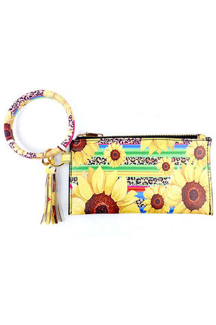 Sunflower Key Wristlet Wallet