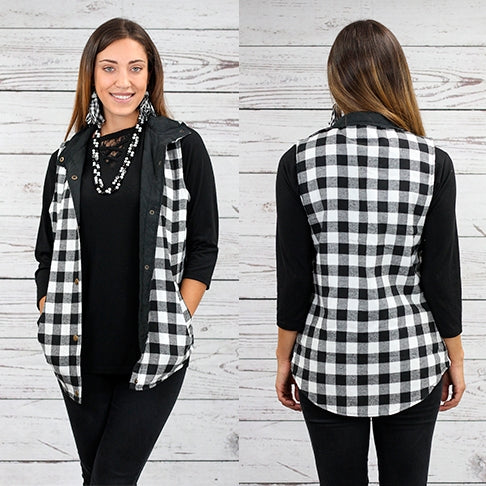 Buffalo Plaid Reversible Vest