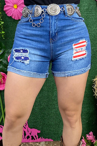Denim USA Patch Shorts