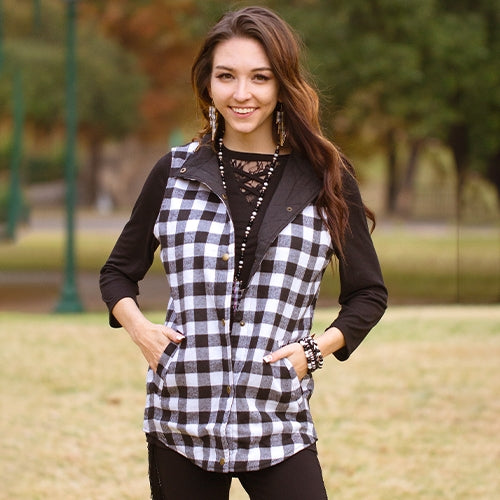 Buffalo Plaid Reversible Vest